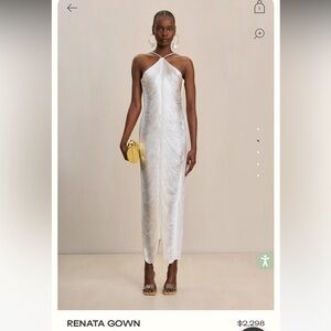 Cult Gaia Renata Gown - off white size small